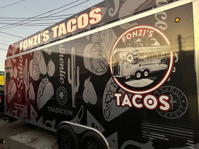 Fonzi's Tacos trailer wrap
